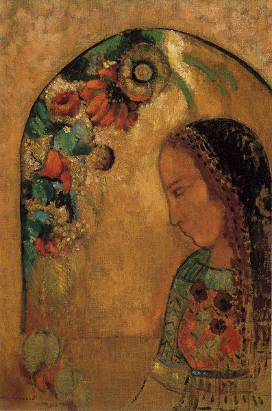 Odilon Redon Lady of the Flowers.